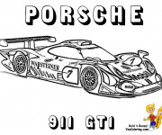 Coloriage et dessins gratuit Porsche de course 991 GT1 à imprimer
