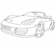 Coloriage et dessins gratuit Porsche décapotable à imprimer