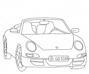 Coloriage Porsche facile
