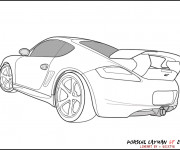 Coloriage et dessins gratuit Porsche GT à imprimer