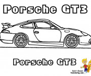 Coloriage et dessins gratuit Porsche GT3 à imprimer