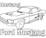 Coloriage et dessins gratuit vieille Ford Mustang à imprimer