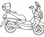 Coloriage Scooter couleur