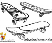 Coloriage Illustration Skateboards à colorier
