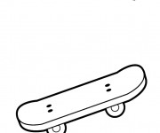 Coloriage Le sport Skateboard pour jeune