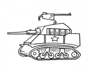 Coloriage et dessins gratuit Petit Tank à imprimer