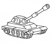 Coloriage Tank  blindé