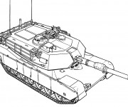 Coloriage et dessins gratuit Tank de guerre en ligne à imprimer