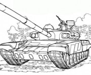 Coloriage et dessins gratuit Tank maternelle à imprimer