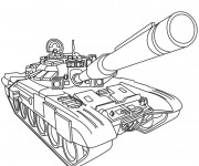 Coloriage et dessins gratuit Tank militaire à imprimer