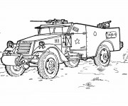 Coloriage et dessins gratuit Véhicule de guerre à imprimer