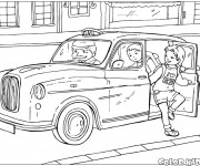 Coloriage et dessins gratuit Taxi en Angleterre à imprimer