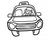 Coloriage et dessins gratuit Taxi facile à imprimer