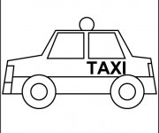 Coloriage Taxi facile en ligne