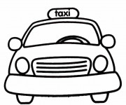 Coloriage et dessins gratuit Taxi Jaune à imprimer