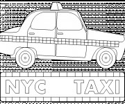 Coloriage et dessins gratuit Taxi New York à imprimer