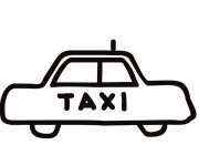 Coloriage Taxi vectoriel