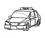 Coloriage et dessins gratuit Voiture Taxi à imprimer