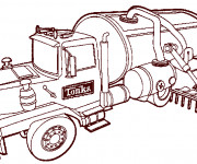 Coloriage et dessins gratuit tracteur Massey à imprimer