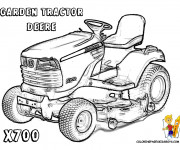Coloriage Tracteur de jardin Deere