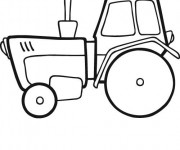 Coloriage Tracteur facile en ligne