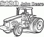 Coloriage Tracteur John Deere
