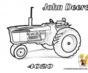 Coloriage Tracteur John Deere pour adulte