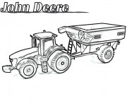 Coloriage Tracteur John Deere réaliste