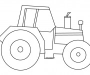 Coloriage Tracteur simple