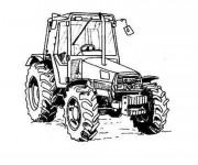 Coloriage Tracteur stylisé