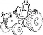 Coloriage Tracteur Tom dessin animé