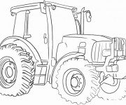 Coloriage Tracteur Véhicule agricole