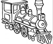 Coloriage Locomotive à vapeur