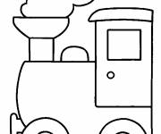 Coloriage et dessins gratuit Locomotive à vapeur maternelle à imprimer