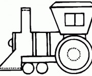 Coloriage Locomotive simplifié