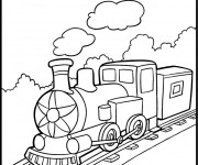 Coloriage Train à vapeur