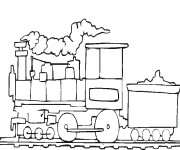 Coloriage Train de transport de marchandise