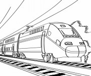 Coloriage et dessins gratuit Train électrique moderne à imprimer