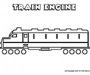 Coloriage Train moderne stylisé