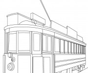Coloriage Tramway maternelle