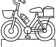 Coloriage Bicyclette en vecteur pour enfant