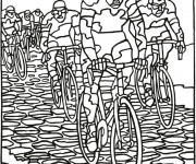 Coloriage Cyclisme course