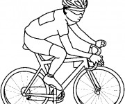 Coloriage et dessins gratuit Cyclisme en couleur à imprimer