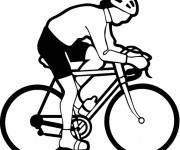 Coloriage Cyclisme vecteur