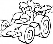Coloriage et dessins gratuit Petite voiture de course à imprimer