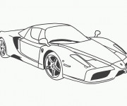 Coloriage et dessins gratuit Voiture Ferrari F12 à imprimer