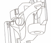 Coloriage et dessins gratuit Voiture de Course F1 à imprimer