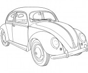 Coloriage et dessins gratuit Ancien Automobile coccinelle à imprimer