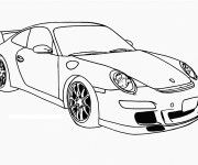 Coloriage et dessins gratuit Auto de course Porsche Panamera à imprimer