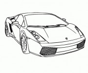 Coloriage et dessins gratuit Auto Lamborghini de Luxe à imprimer
